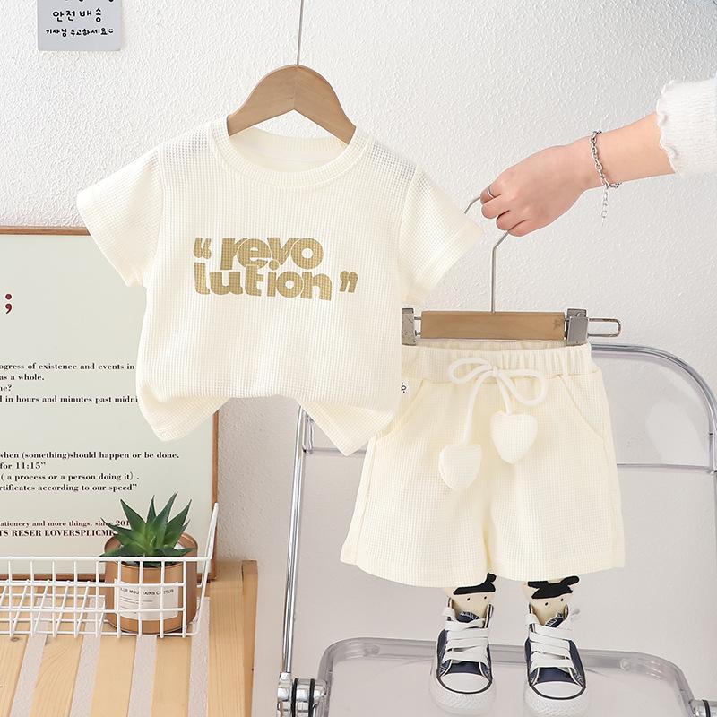 Baby Summer Children s Short Sleeve Girls Fashion Set Waffle Short Sleeve Baby Two Piece Set 110cm бежевий
Baby Summer Children s Short Sleeve Girls Fashion Set Waffle Short Sleeve Baby Two Piece Set 110cm бежевий