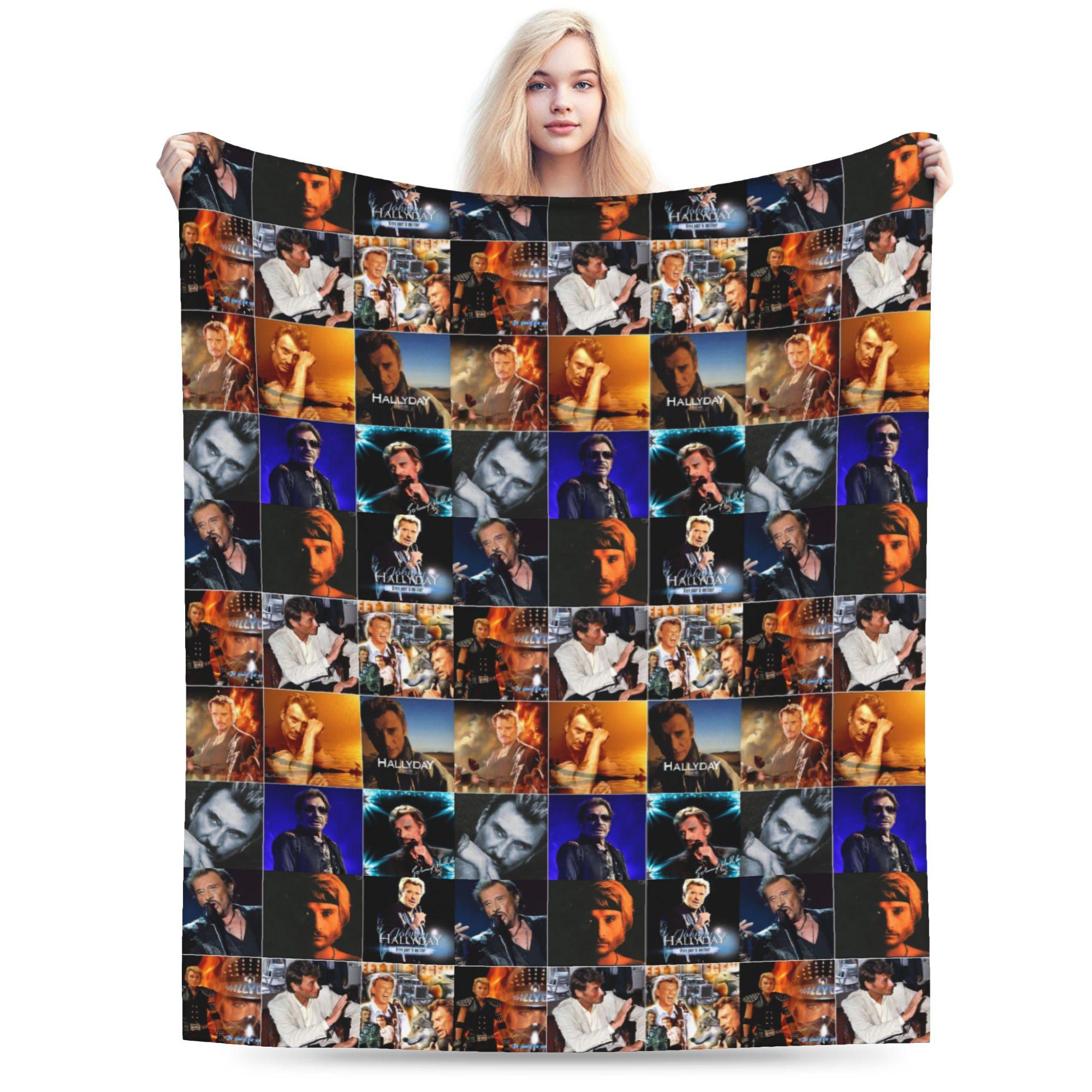 Johnny Hallyday Rock Flannel Blankets Customized Throw Blanket for Bed Sofa Couch 150*125cm Bedspread 200x150cm 80x60in
Johnny Hallyday Rock Flannel Blankets Customized Throw Blanket for Bed Sofa Couch 150*125cm Bedspread 200x150cm 80x60in