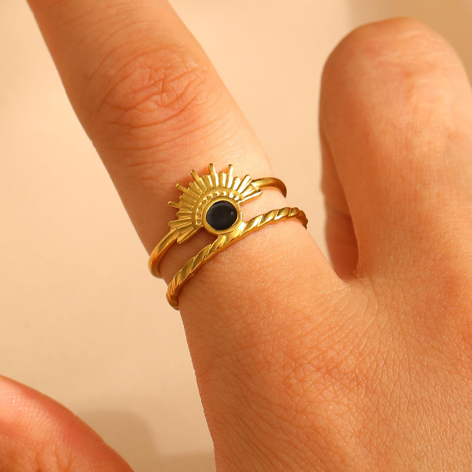 Stainless Steel Ring Women Evil Eye Geometric Double Layer Open Ring Elegant Exquisite Party Fashion Zircon Gifts чорний
Stainless Steel Ring Women Evil Eye Geometric Double Layer Open Ring Elegant Exquisite Party Fashion Zircon Gifts чорний