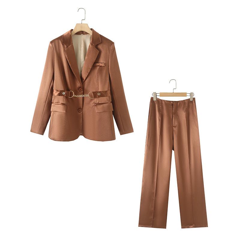 2025 Spring Women s Chain-Embellished Slim-Fit Suit Jacket and Pants Set M чорний
2025 Spring Women s Chain-Embellished Slim-Fit Suit Jacket and Pants Set M чорний