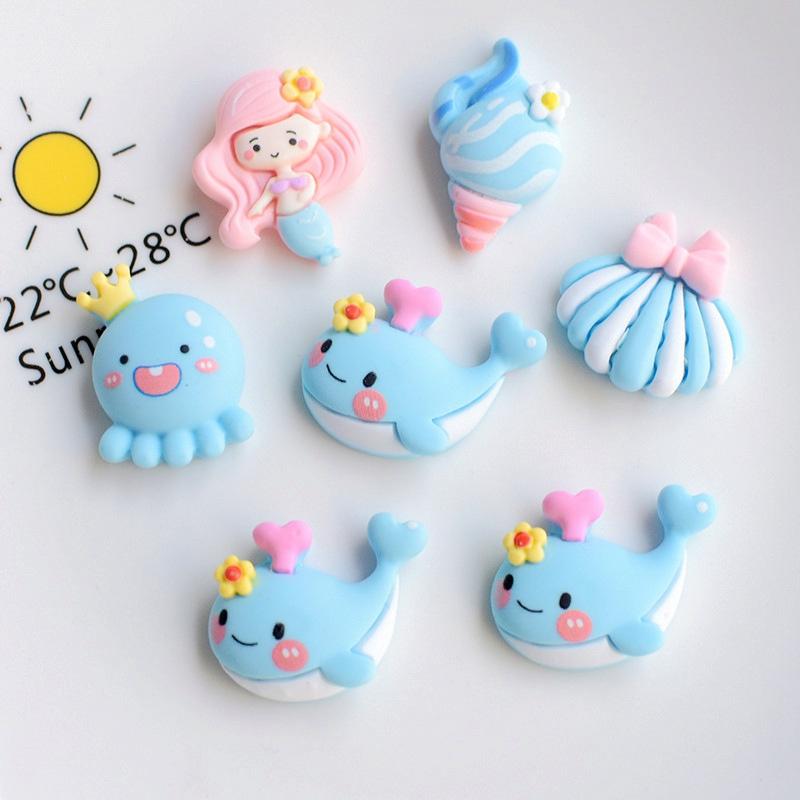10Pcs New Mini Cute 20-25mm Mermaid,Whale,Octopus,Shell,Conch Series Flat Back Resin Scrapbooking DIY Jewelry Craft Decoration
10Pcs New Mini Cute 20-25mm Mermaid,Whale,Octopus,Shell,Conch Series Flat Back Resin Scrapbooking DIY Jewelry Craft Decoration