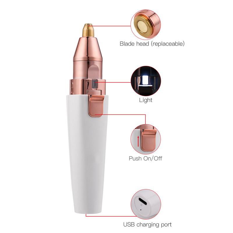 BZ-202 Eyebrow Hair Remover 2-in-1 Electric Painless Lady Shaver Trimmer Epilator Lip Nose Facial Razor White
BZ-202 Eyebrow Hair Remover 2-in-1 Electric Painless Lady Shaver Trimmer Epilator Lip Nose Facial Razor White