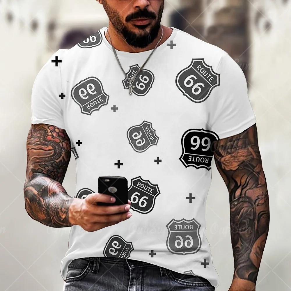 Летняя мужская футболка США. Route 66 трендовые футболки с 3D принтом, модные удобные топы в стиле хип-хоп с короткими рукавами, мужская одежда больших размеров
Летняя мужская футболка США. Route 66 трендовые футболки с 3D принтом, модные удобные топы в стиле хип-хоп с короткими рукавами, мужская одежда больших размеров