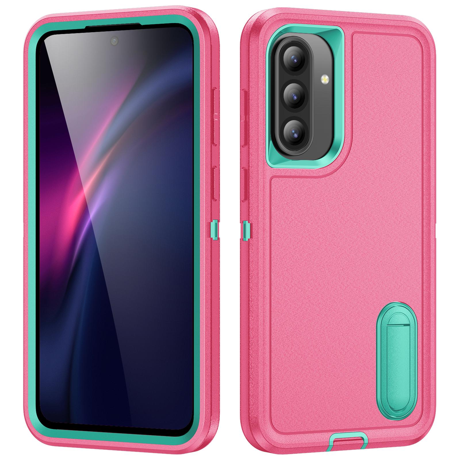 For Samsung Galaxy A36 5G Case Kickstand Phone Cover PC+Silicone+EVA 3-in-1 Design Light Cyan+Rose
For Samsung Galaxy A36 5G Case Kickstand Phone Cover PC+Silicone+EVA 3-in-1 Design Light Cyan+Rose
