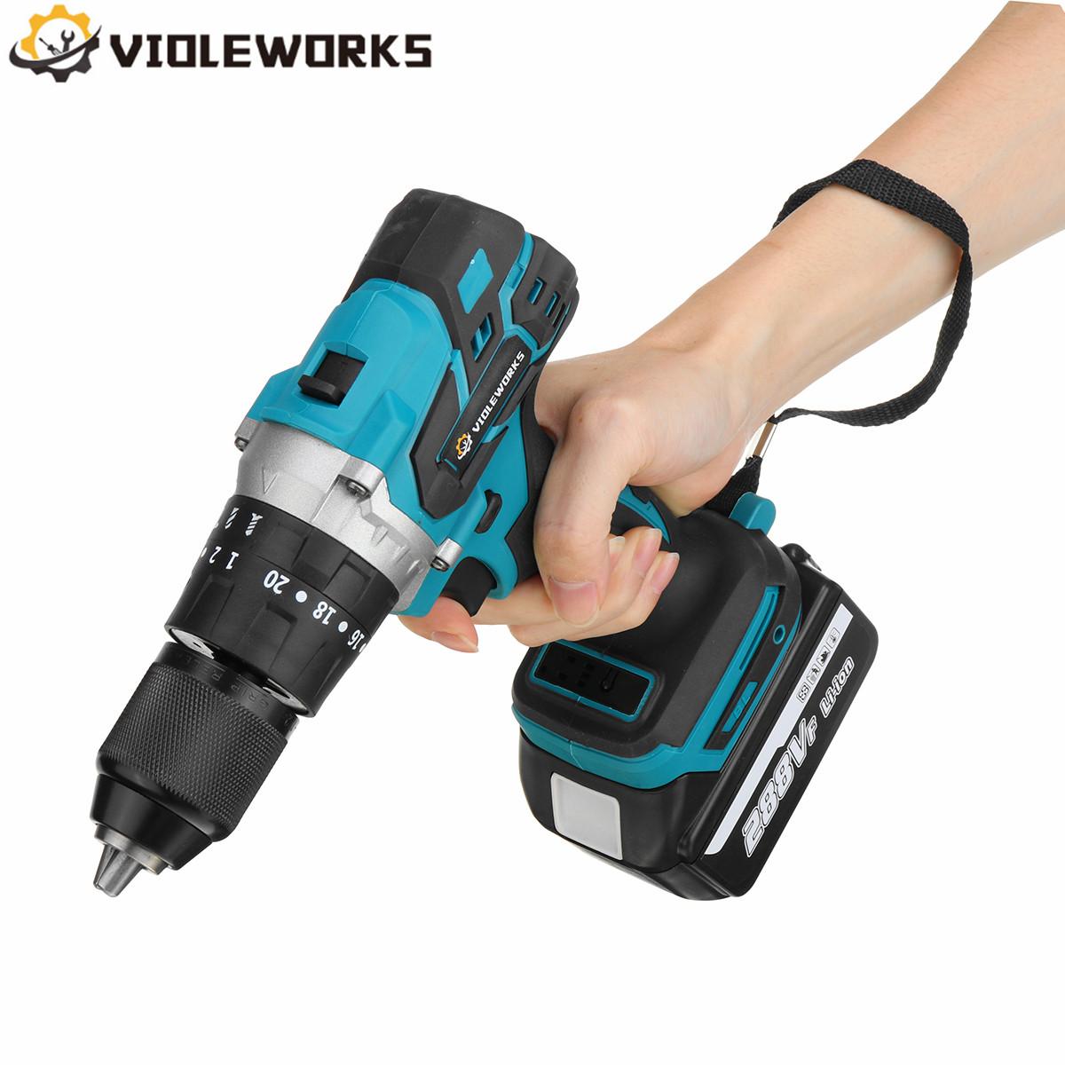 VIOLEWORKS 288VF 3 в 1 Бесщеточная электрическая дрель Отвертка 20 3 Крутящий момент Переменная скорость Аккумуляторная ударная дрель для 18 В батареи
VIOLEWORKS 288VF 3 в 1 Бесщеточная электрическая дрель Отвертка 20 3 Крутящий момент Переменная скорость Аккумуляторная ударная дрель для 18 В батареи