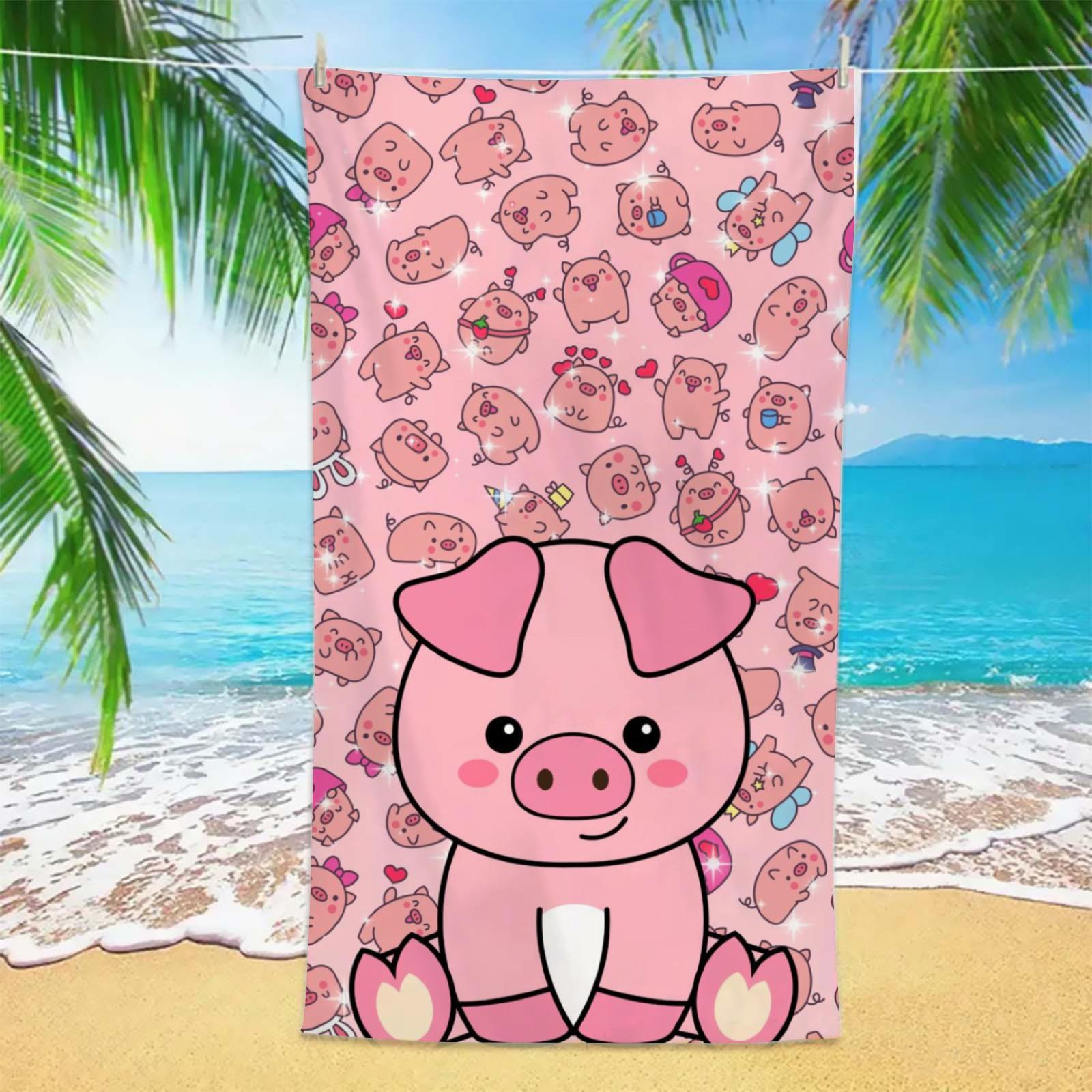 Cute Pink Pig Beach Towel Cartoon Animal Print Microfiber Quick Dry Absorbent Soft Towel for Beach Pool Travel Kids Women Summer W30*H60(CM)
Cute Pink Pig Beach Towel Cartoon Animal Print Microfiber Quick Dry Absorbent Soft Towel for Beach Pool Travel Kids Women Summer W30*H60(CM)