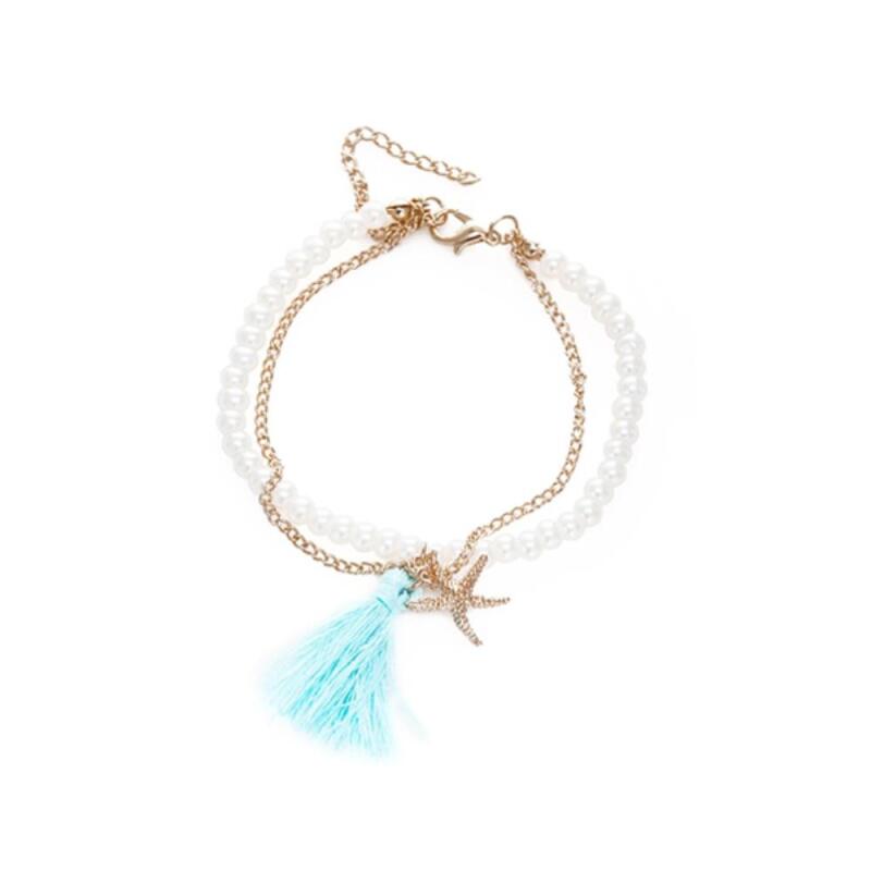 Women s Summer Vacation Chain Mix Tassel Bracelet A20261_Blue
Women s Summer Vacation Chain Mix Tassel Bracelet A20261_Blue