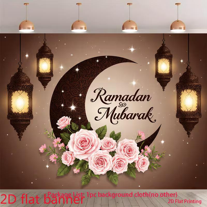 2D Ramadan Kareem Backdrop Brown Moon Pink Roses Background for Muslim Eid Photoshoot Banner 47.2x31.5inch/120*80cm
2D Ramadan Kareem Backdrop Brown Moon Pink Roses Background for Muslim Eid Photoshoot Banner 47.2x31.5inch/120*80cm
