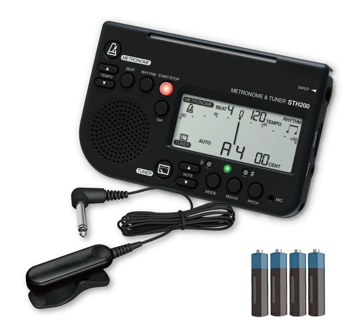 Metronome Tuner Pickup Microphone Special Pack STH200BKSP STM30 AAA Battery Set & чорний
Metronome Tuner Pickup Microphone Special Pack STH200BKSP STM30 AAA Battery Set & чорний