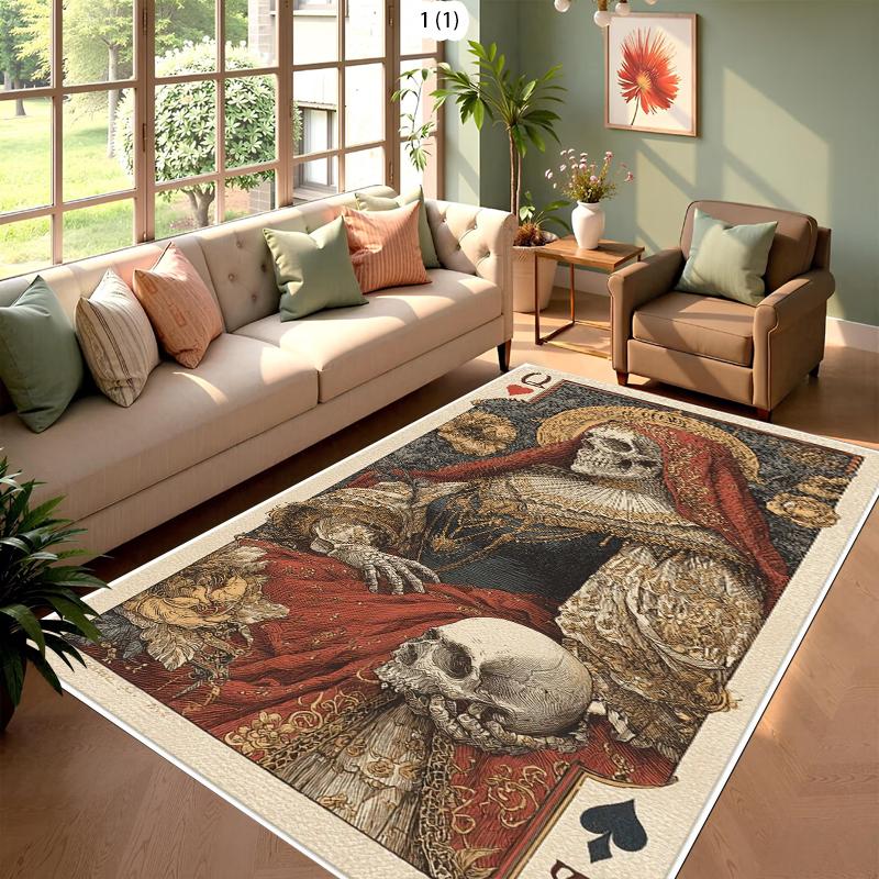 Vintage Ace of Spades Skull Carpet European Baroque Pattern Area Rug Soft Non-slip Gothic Punk Style Home Decoration Mat 40X60cm
Vintage Ace of Spades Skull Carpet European Baroque Pattern Area Rug Soft Non-slip Gothic Punk Style Home Decoration Mat 40X60cm