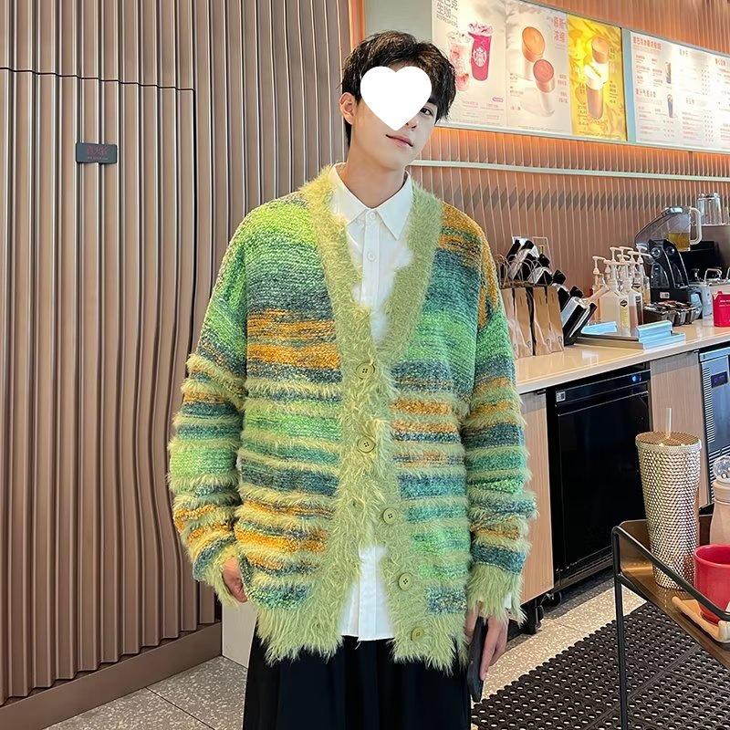Unisex Gradient Contrast Striped Knit Cardigan - Long Sleeve Autumn/Winter Casual Sweater Large
Unisex Gradient Contrast Striped Knit Cardigan - Long Sleeve Autumn/Winter Casual Sweater Large
