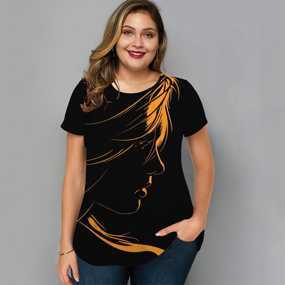 Женские футболки с коротким рукавом, летняя женская футболка с цветочным принтом, женские повседневные топы, футболки большого размера с круглым воротником, пуловеры, футболка 8XL
Женские футболки с коротким рукавом, летняя женская футболка с цветочным принтом, женские повседневные топы, футболки большого размера с круглым воротником, пуловеры, футболка 8XL