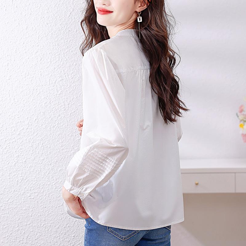 White Shirt Women s Long Sleeves Autumn New Design Sense Niche Temperament Top Pure Cotton Crew Neck Shirt XXL білий
White Shirt Women s Long Sleeves Autumn New Design Sense Niche Temperament Top Pure Cotton Crew Neck Shirt XXL білий
