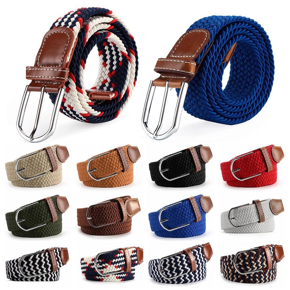 Elasticated Fabric Canvas Belts PU Leather Buckle Waistband Men Women Braided Stretch Belt 8
Elasticated Fabric Canvas Belts PU Leather Buckle Waistband Men Women Braided Stretch Belt 8
