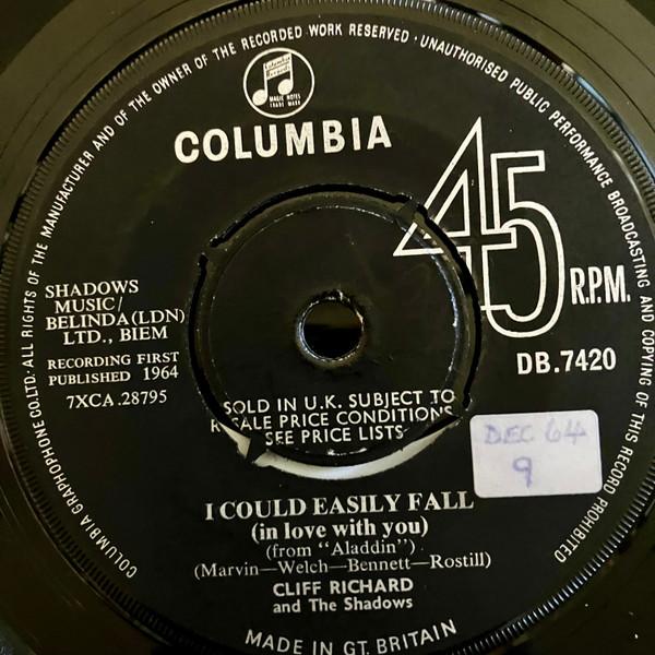 7inch Record CLIFF RICHARD & THE SHADOWS - I Could Easily Fall (in love with y DB7420 Columbia 1964 UK Pop Used
7inch Record CLIFF RICHARD & THE SHADOWS - I Could Easily Fall (in love with y DB7420 Columbia 1964 UK Pop Used