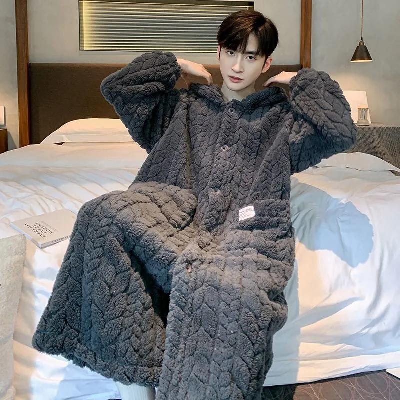 Халат с капюшоном для мужчин, одежда для сна, банный халат, зимняя ночная одежда, теплая флисовая пижама на пуговицах, ночная сорочка из двух частей, карман, домашняя одежда M темно серый
Халат с капюшоном для мужчин, одежда для сна, банный халат, зимняя ночная одежда, теплая флисовая пижама на пуговицах, ночная сорочка из двух частей, карман, домашняя одежда M темно серый