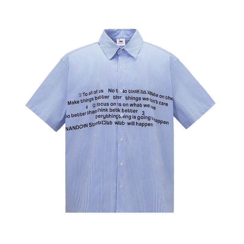 Men s American-Style Letter Print Striped Shirt for Men and Women, 2025 Summer Loose Casual Retro Simple Short-Sleeved Shirt Light Blue 2XL
Men s American-Style Letter Print Striped Shirt for Men and Women, 2025 Summer Loose Casual Retro Simple Short-Sleeved Shirt Light Blue 2XL