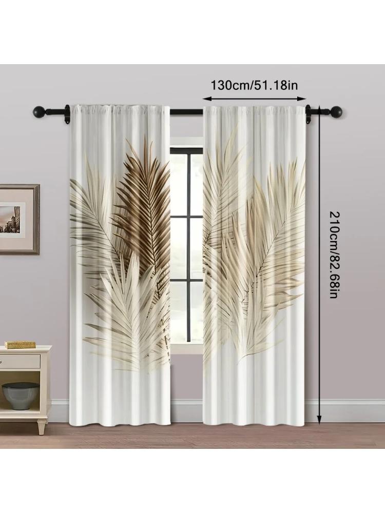 2 шт., Ткань для штор Пружинные шторы и портьеры Коричневый Пальмовый Полиэстер (Без Рода) Украшения для дома для спальни, гостиной 53x116CM-2PC
2 шт., Ткань для штор Пружинные шторы и портьеры Коричневый Пальмовый Полиэстер (Без Рода) Украшения для дома для спальни, гостиной 53x116CM-2PC