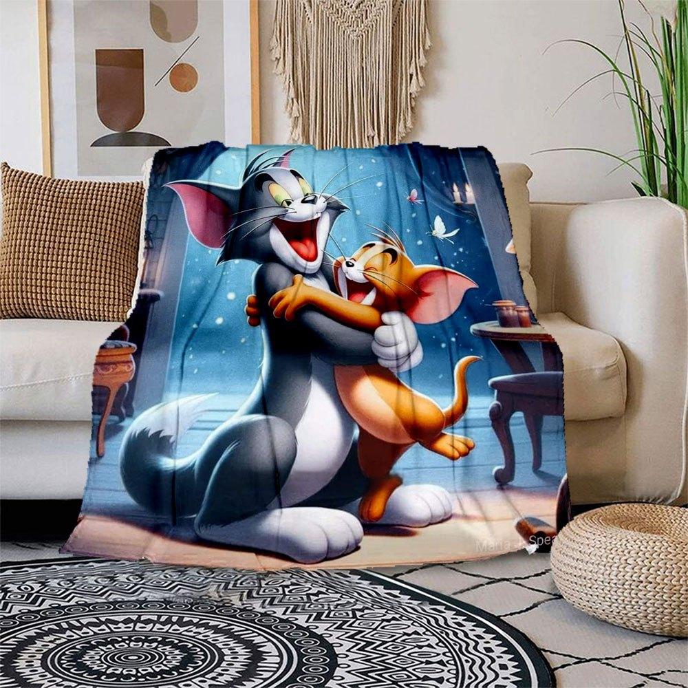 Tom & Jerry Hug: Classic Cartoon Art Print Blanket Flannel Throw Blanket for Sofa, Bed, Travel, Camping, Office 100x150cm
Tom & Jerry Hug: Classic Cartoon Art Print Blanket Flannel Throw Blanket for Sofa, Bed, Travel, Camping, Office 100x150cm