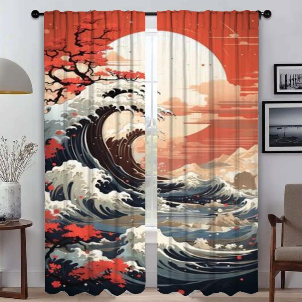 Wave Blackout Curtains 2 Pieces Home Interior Curtains for Living Room Curtain Shades Halloween Decoration Tulle for Bedroom W50xH70cmx2pcs-CL
Wave Blackout Curtains 2 Pieces Home Interior Curtains for Living Room Curtain Shades Halloween Decoration Tulle for Bedroom W50xH70cmx2pcs-CL
