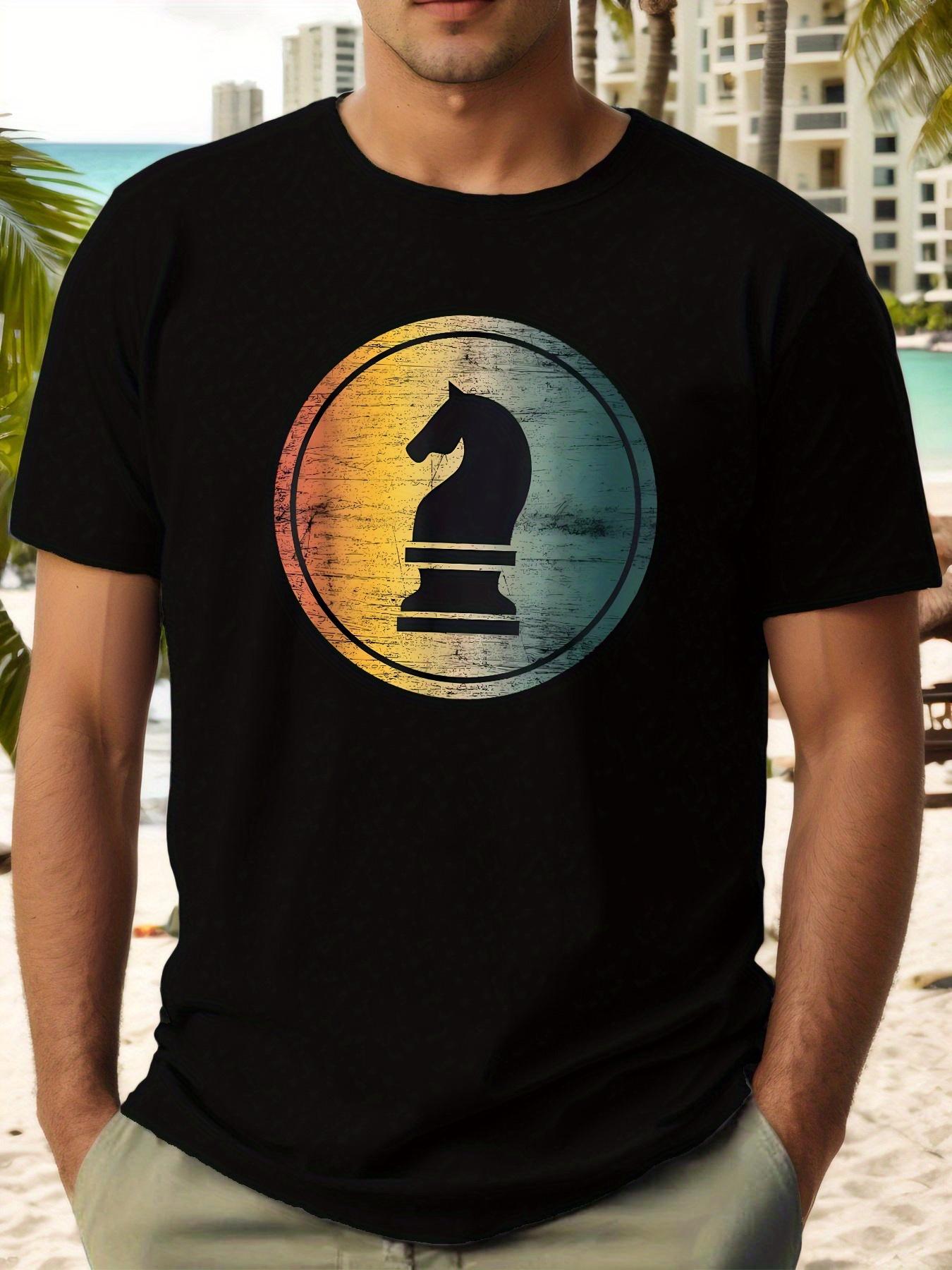 Casual Summer Short Sleeve T-shirt - Lightweight Breathable Round Neck Tee with Chess Piece Graphic Print XXXXL
Casual Summer Short Sleeve T-shirt - Lightweight Breathable Round Neck Tee with Chess Piece Graphic Print XXXXL