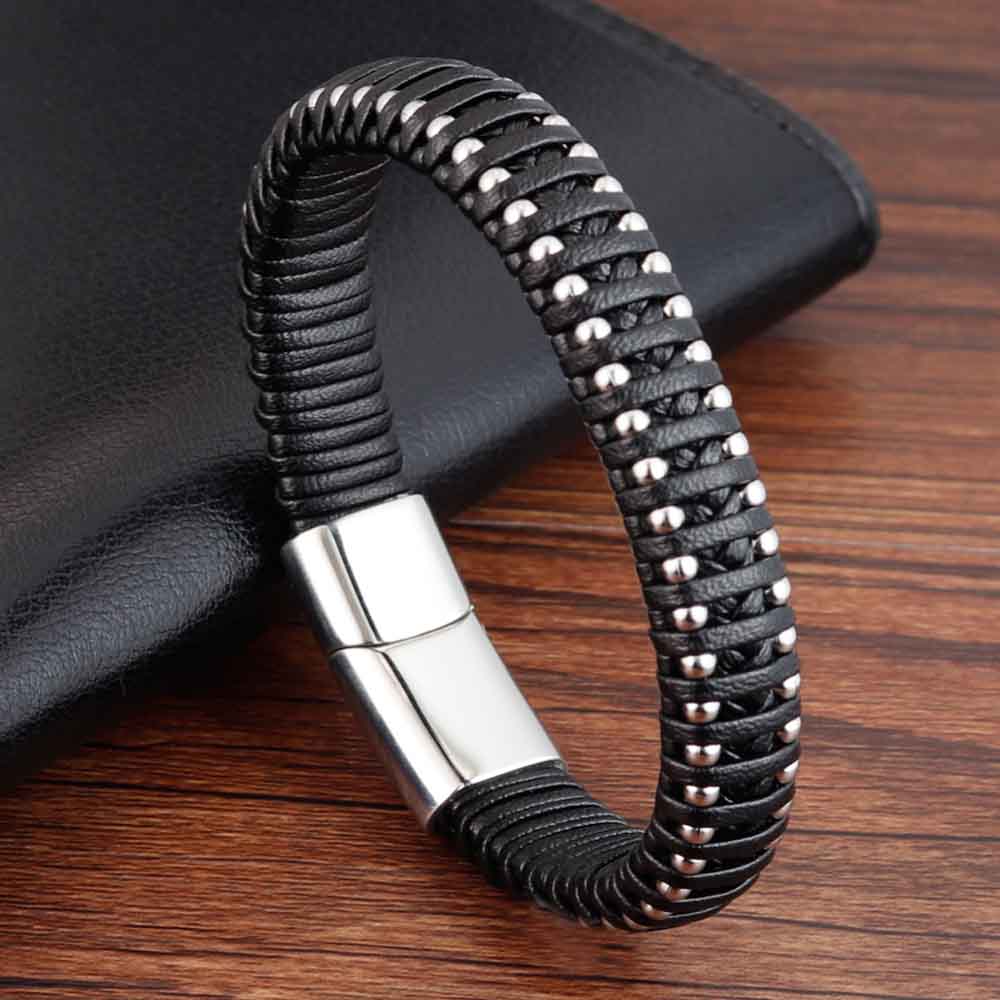 Punk Stainless Steel Chain Combination Leather Bracelet Multi-layer Accessories Personality Men Bracelet Collection Gift 21cm
Punk Stainless Steel Chain Combination Leather Bracelet Multi-layer Accessories Personality Men Bracelet Collection Gift 21cm