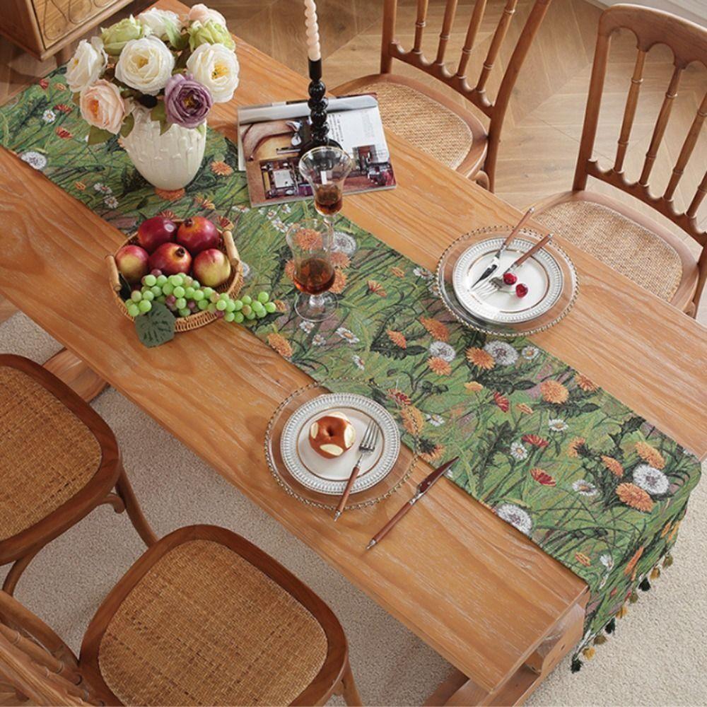 Vintage Flower Table Runner Oil Painting Style Tablecloth Jacquard Table Cover Table Decor Style 3
Vintage Flower Table Runner Oil Painting Style Tablecloth Jacquard Table Cover Table Decor Style 3