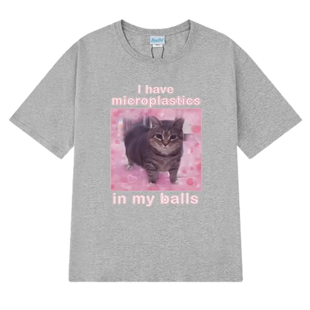 I Have Microplastics in My Balls Funny Cat Meme Print T Shirts Unisex Women Oversized Short Sleeve Tshirt Unisex Black Cotton Tops 4XL
I Have Microplastics in My Balls Funny Cat Meme Print T Shirts Unisex Women Oversized Short Sleeve Tshirt Unisex Black Cotton Tops 4XL