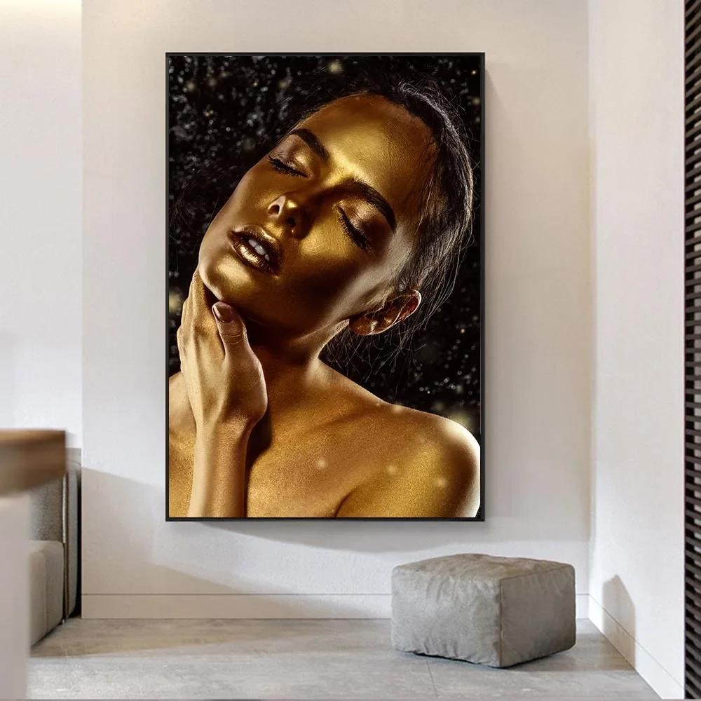 African Women Canvas Painting Black Gold Woman Poster and Prints Scandinavian Wall Art Picture for Home Decor Living Room Mural 8X12inch 20x30cm
African Women Canvas Painting Black Gold Woman Poster and Prints Scandinavian Wall Art Picture for Home Decor Living Room Mural 8X12inch 20x30cm