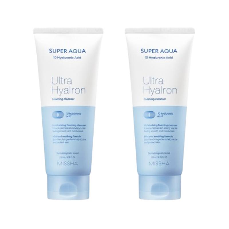 MISSHA Super Aqua Ultra Hyalron Очищающая пенка 200 мл × 2 – Корейское увлажняющее средство для умывания лица с 10 гиалуроновыми кислотами, глубоко увлажняющий очищающий гель 200ml × 2
MISSHA Super Aqua Ultra Hyalron Очищающая пенка 200 мл × 2 – Корейское увлажняющее средство для умывания лица с 10 гиалуроновыми кислотами, глубоко увлажняющий очищающий гель 200ml × 2