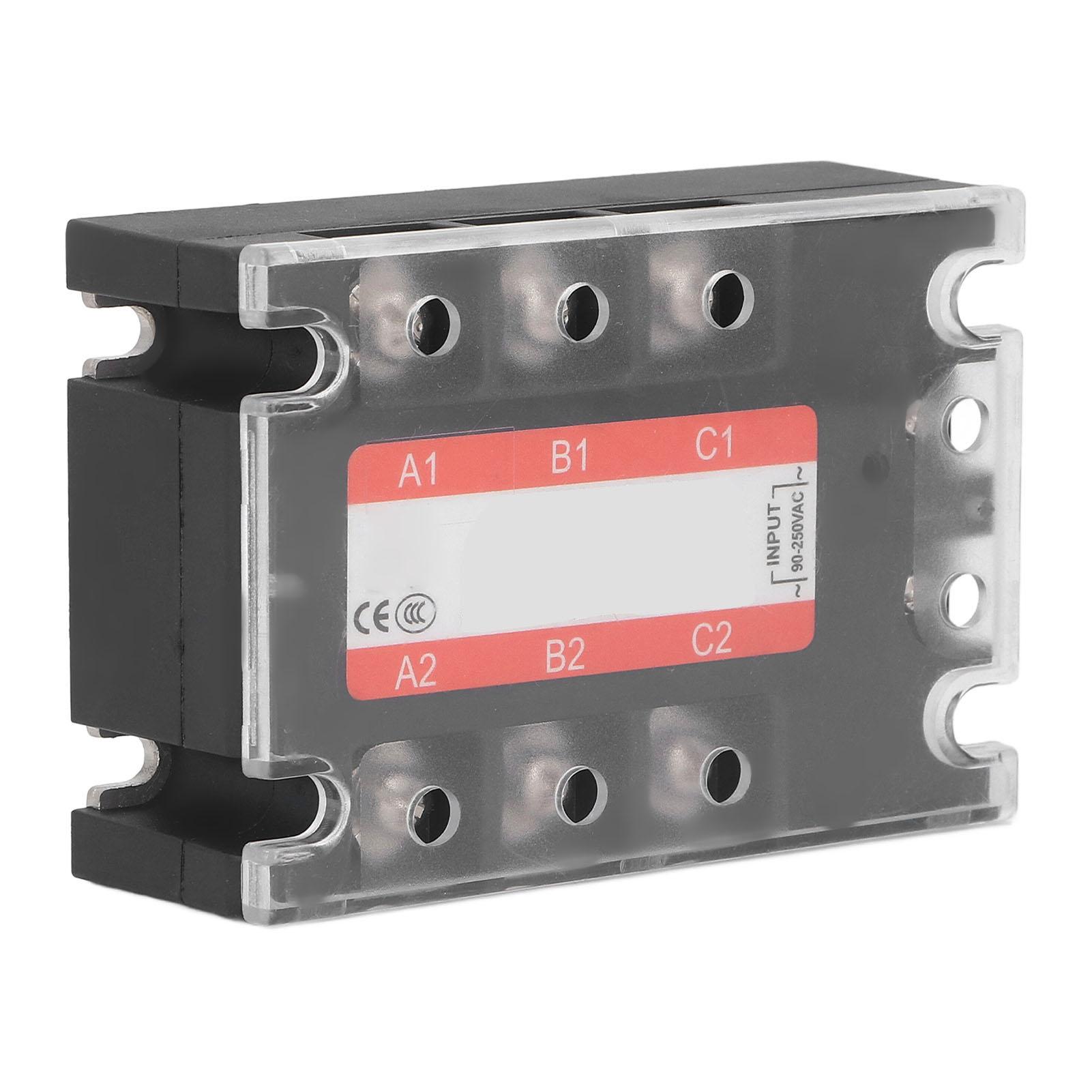 3 Phase Solid State Relay Flame Retardant AC to AC SSR for Commercial Applications 100A 480V
3 Phase Solid State Relay Flame Retardant AC to AC SSR for Commercial Applications 100A 480V