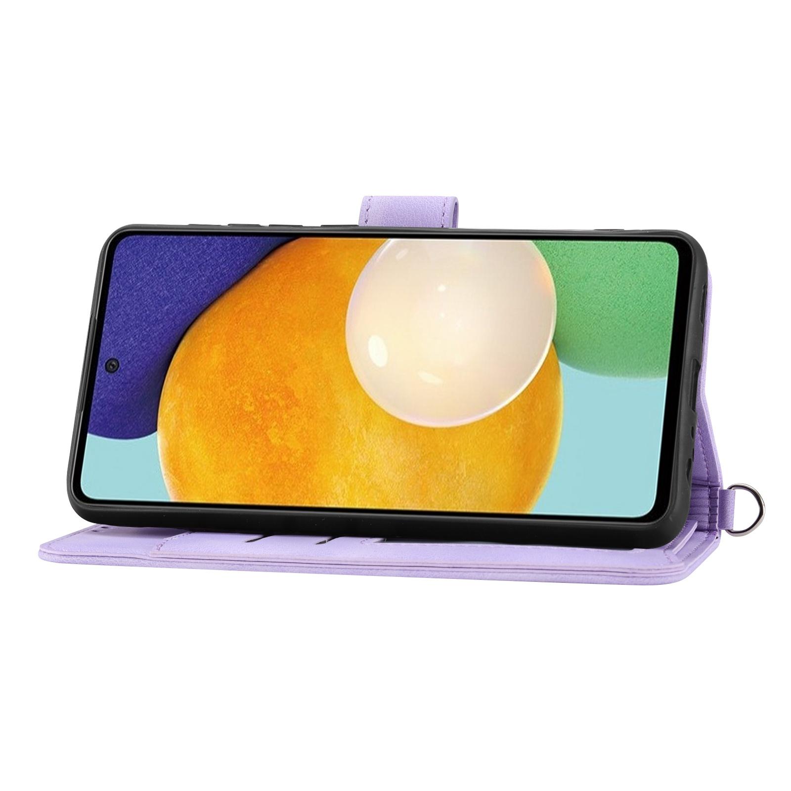For Samsung Galaxy A33 5G Wallet Design Skin-touch Imprinted Flowers Pattern Leather Case Stand Phone Cover with Wrist Strap and Shoulder Strap Light Purple
For Samsung Galaxy A33 5G Wallet Design Skin-touch Imprinted Flowers Pattern Leather Case Stand Phone Cover with Wrist Strap and Shoulder Strap Light Purple