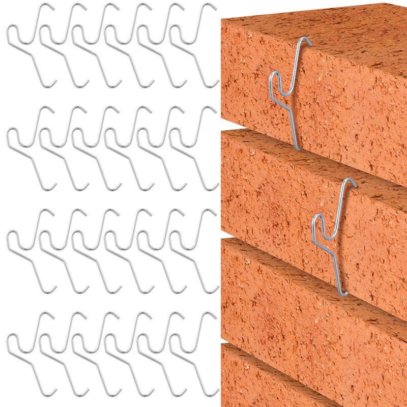 For Outdoor Hanging Wire& Wall Clips 24-Pack Fits 2-1/4 To 2-2/5 Inch High Bricks Mounting For Hanging Wreaths Hook срібний
For Outdoor Hanging Wire& Wall Clips 24-Pack Fits 2-1/4 To 2-2/5 Inch High Bricks Mounting For Hanging Wreaths Hook срібний