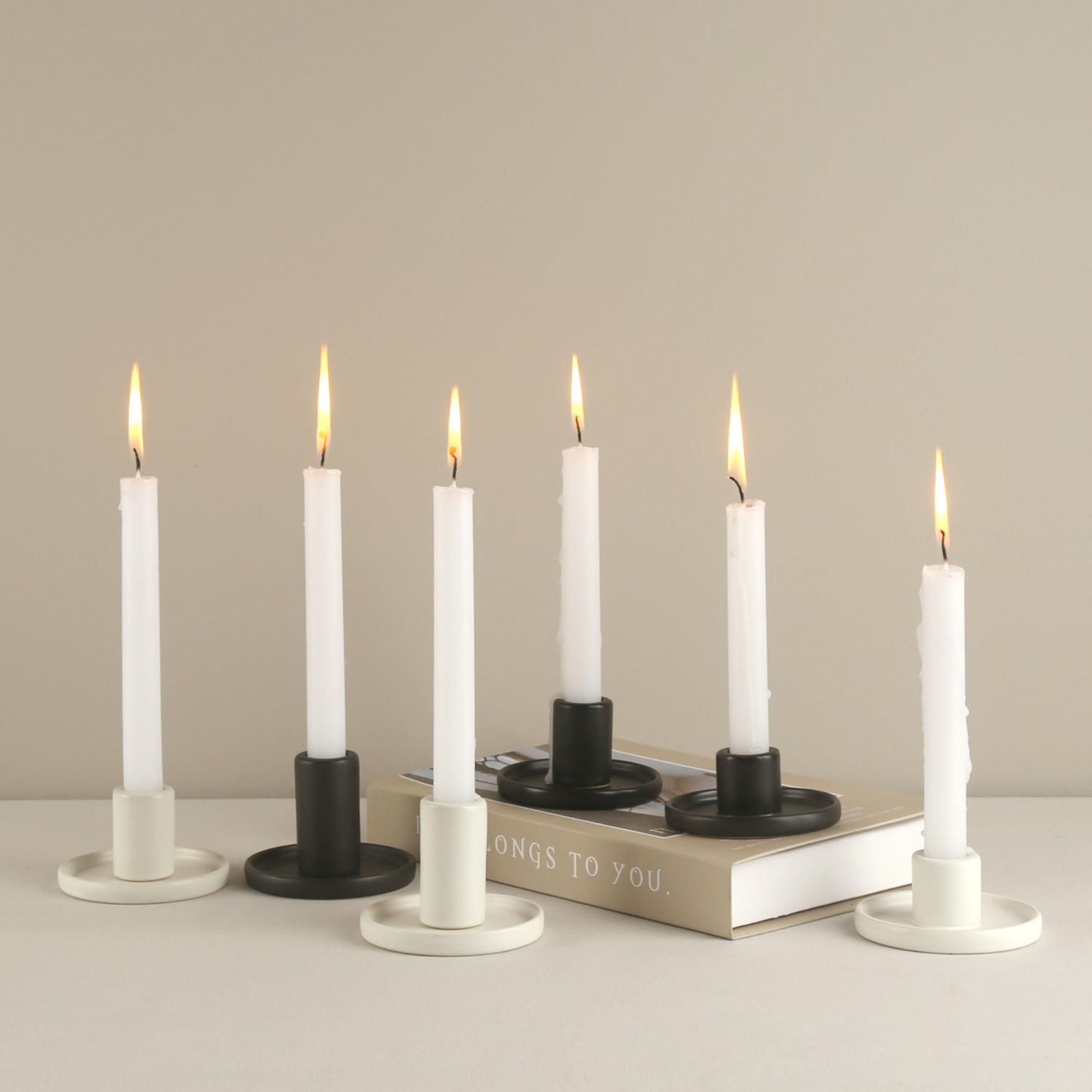 European simple black and white ceramic candle holder candle holder candle holder ornaments Matt white 8 * 8 * 3 cm
European simple black and white ceramic candle holder candle holder candle holder ornaments Matt white 8 * 8 * 3 cm
