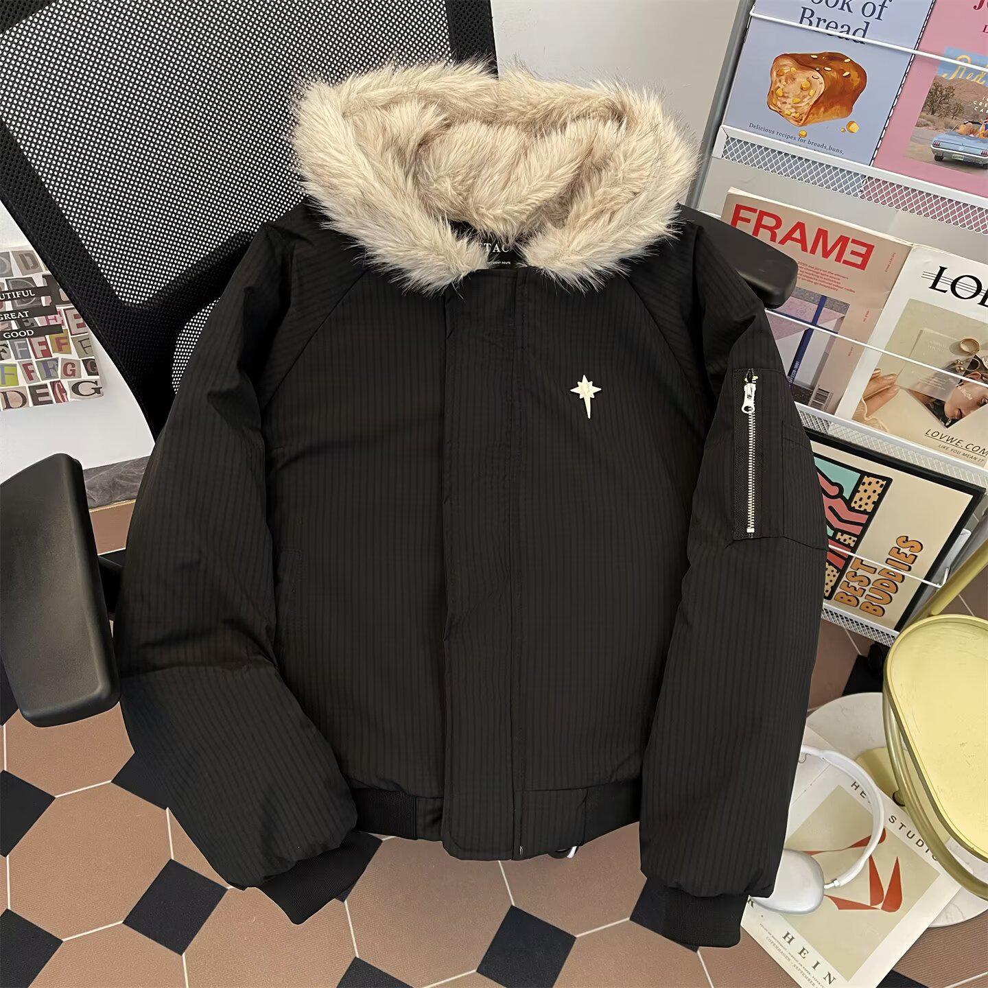 Chinese Style Hooded Cotton Coat with Faux Rabbit Fur & Cleanfit Short Cotton Jacket Parka 2XL чорний
Chinese Style Hooded Cotton Coat with Faux Rabbit Fur & Cleanfit Short Cotton Jacket Parka 2XL чорний