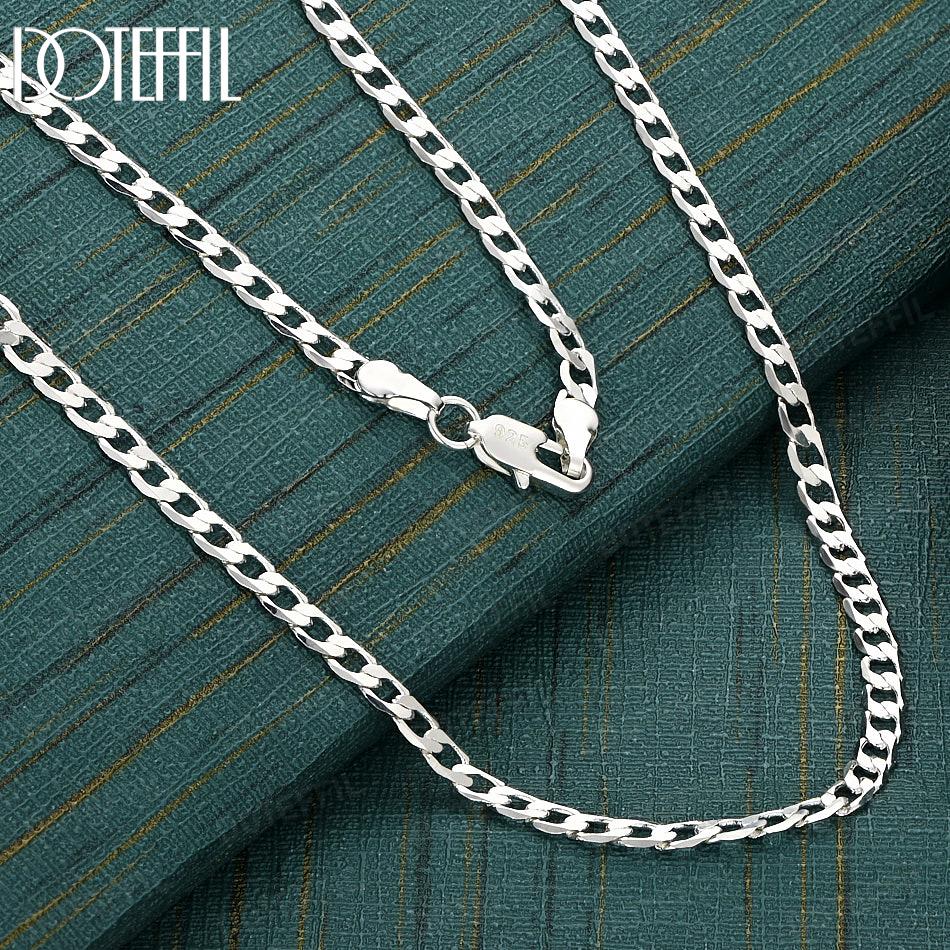 Серебро 925 пробы 16-30 дюймов 4 мм Боковая цепь Модное колье Свадебные украшения 40cm
Серебро 925 пробы 16-30 дюймов 4 мм Боковая цепь Модное колье Свадебные украшения 40cm