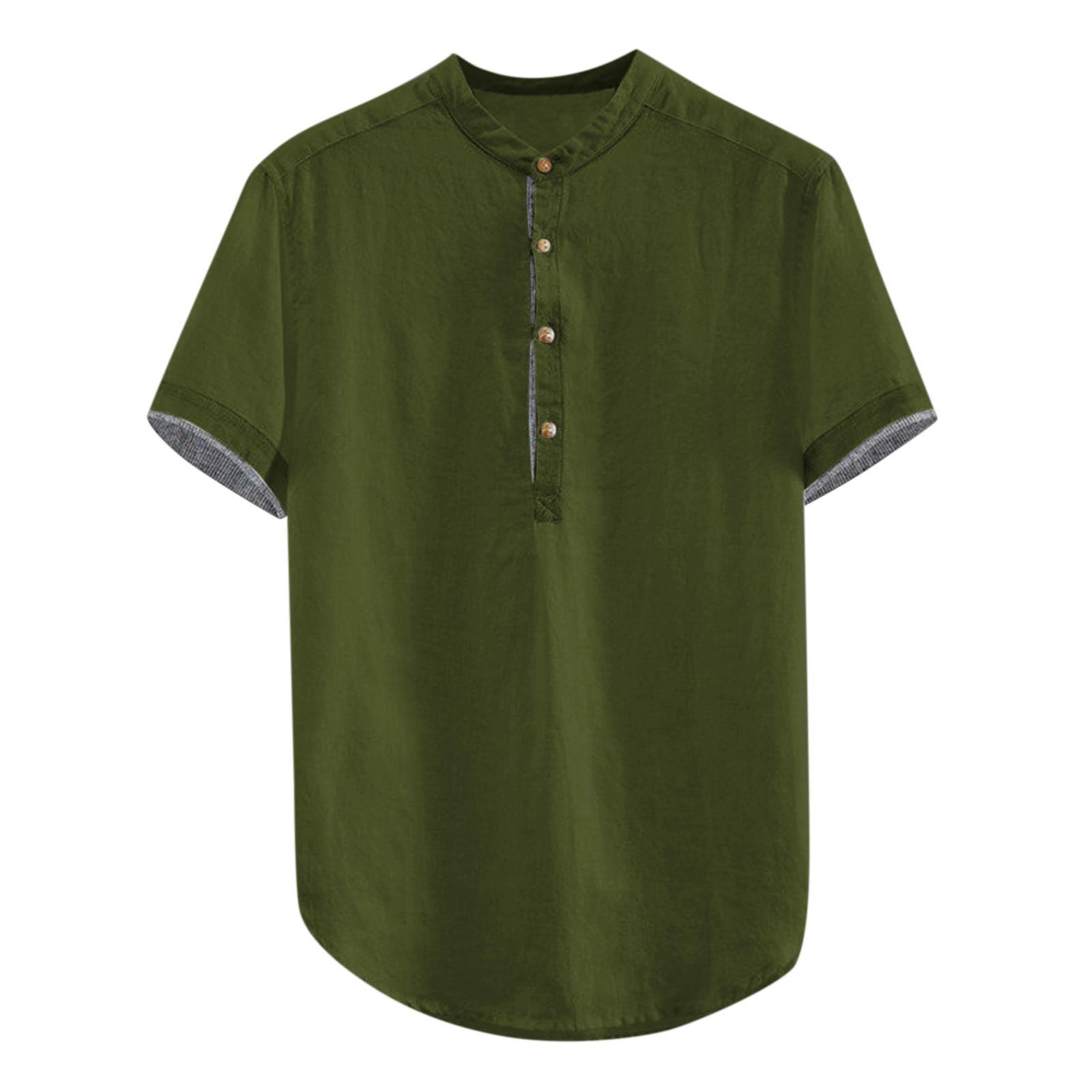 Designer Spring Summer Men s Casual Cotton Linen Color Short Sleeve Shirts Loose O-neck Shirts M
Designer Spring Summer Men s Casual Cotton Linen Color Short Sleeve Shirts Loose O-neck Shirts M