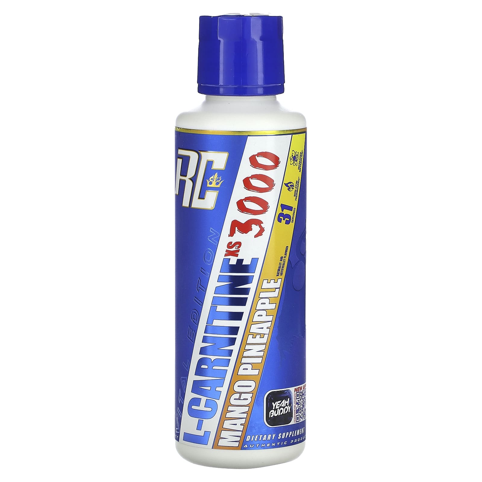 Ronnie Coleman, Vital Edition, L-CarnitineXS 3000, Mango Pineapple Flavor, 16 fl oz (473.28 ml)
Ronnie Coleman, Vital Edition, L-CarnitineXS 3000, Mango Pineapple Flavor, 16 fl oz (473.28 ml)