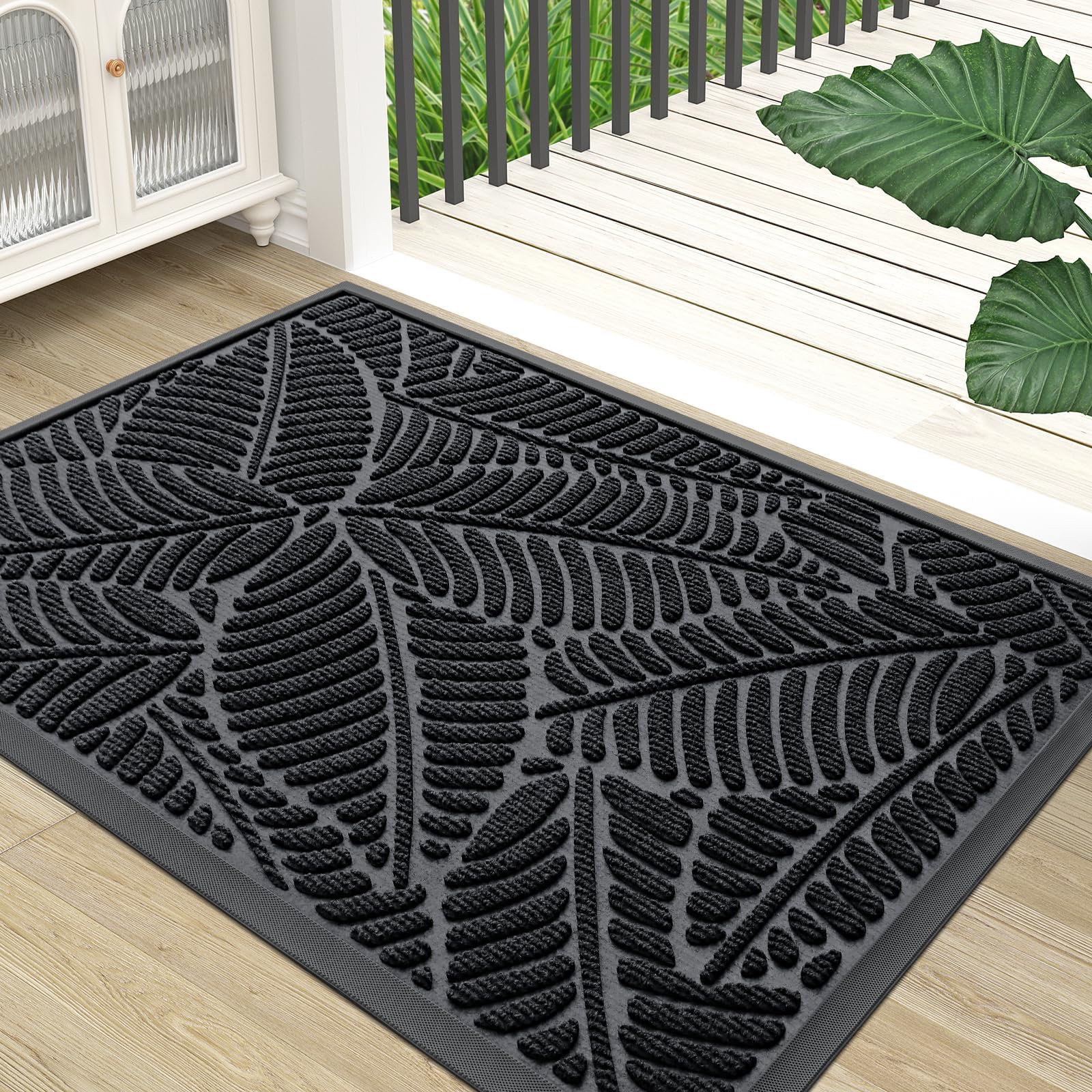 Olanly Door Mats Indoor Outdoor Dirt Trapper Non-Slips Entrance Mat Washable Mats for Entryway Front Door Garden Door Mats Rugs 43.3x75cm чорний
Olanly Door Mats Indoor Outdoor Dirt Trapper Non-Slips Entrance Mat Washable Mats for Entryway Front Door Garden Door Mats Rugs 43.3x75cm чорний