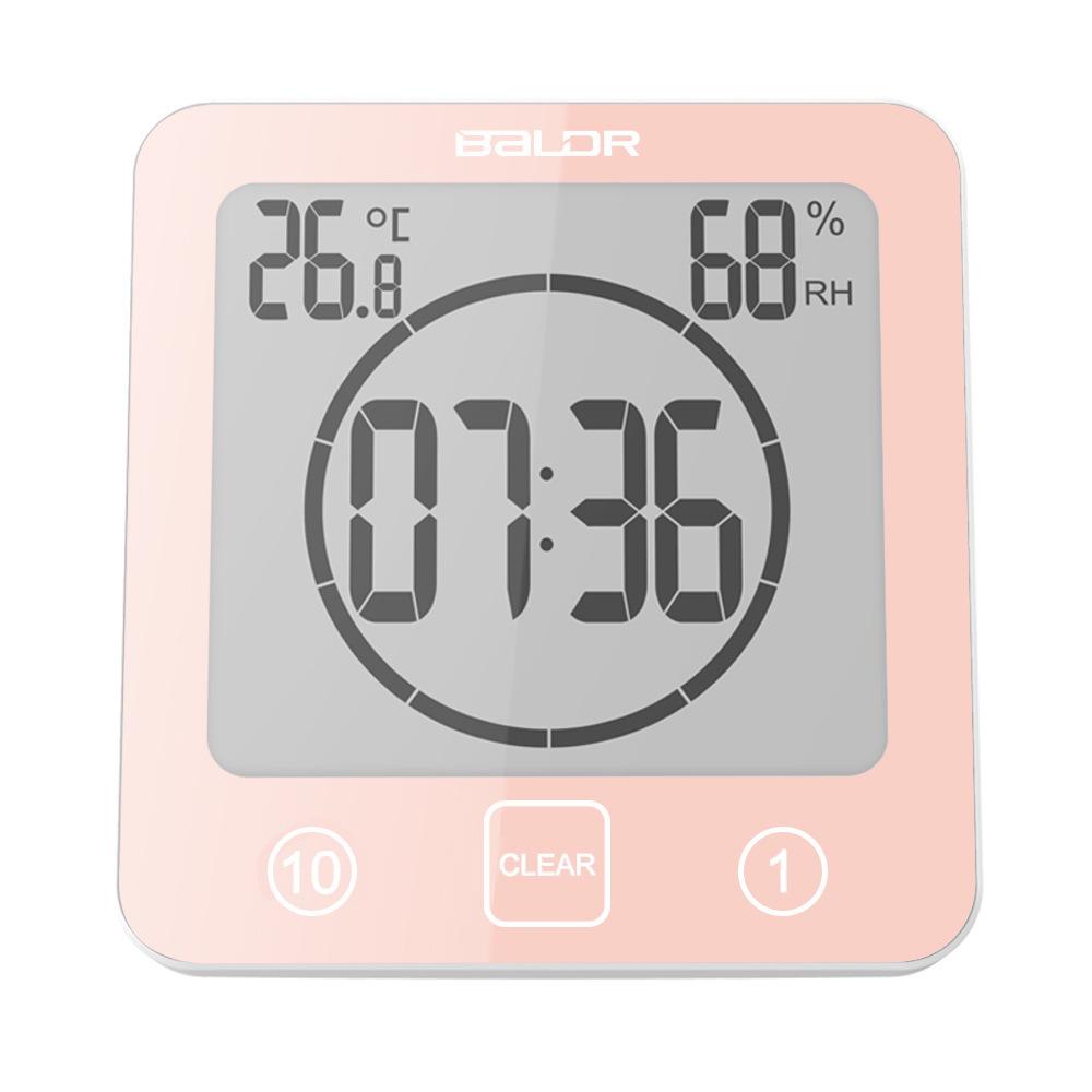 BALDR LCD Digital Waterproof Bathroom Wall Clock Shower Clocks Timer Temperature Humidity Kitchen Wash Room Timers рожевий
BALDR LCD Digital Waterproof Bathroom Wall Clock Shower Clocks Timer Temperature Humidity Kitchen Wash Room Timers рожевий