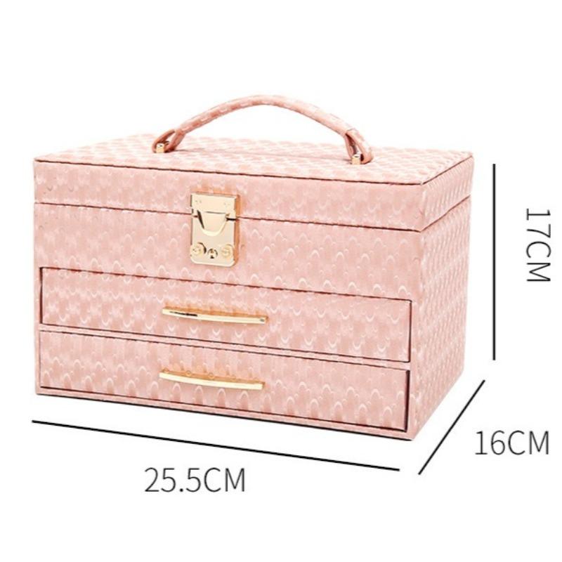Large Capacity Jewelry Organizer Box Leather Necklace Storage Case Drawer Bracelet Jewellery Display Boxes Desktop Trinket Cases рожевий
Large Capacity Jewelry Organizer Box Leather Necklace Storage Case Drawer Bracelet Jewellery Display Boxes Desktop Trinket Cases рожевий