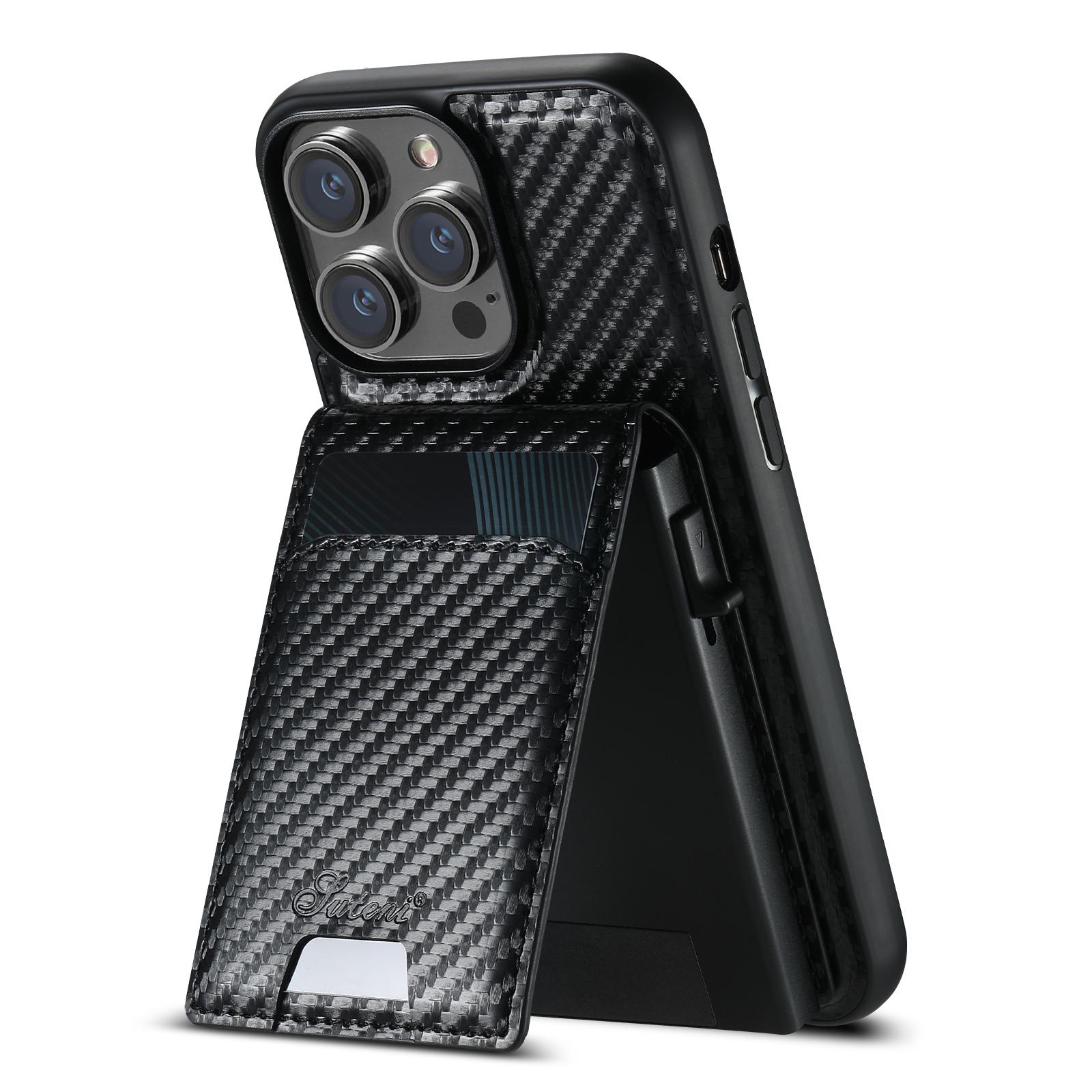 SUTENI H19 For iPhone 15 Pro Max Magnetic Case Carbon Fiber Texture Leather Back Cover with Card Bag A
SUTENI H19 For iPhone 15 Pro Max Magnetic Case Carbon Fiber Texture Leather Back Cover with Card Bag A