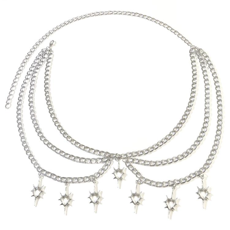 Convertible Gothic Waist Chain Necklace Featuring Thorn Heart Design For Edgy Outfits 1
Convertible Gothic Waist Chain Necklace Featuring Thorn Heart Design For Edgy Outfits 1