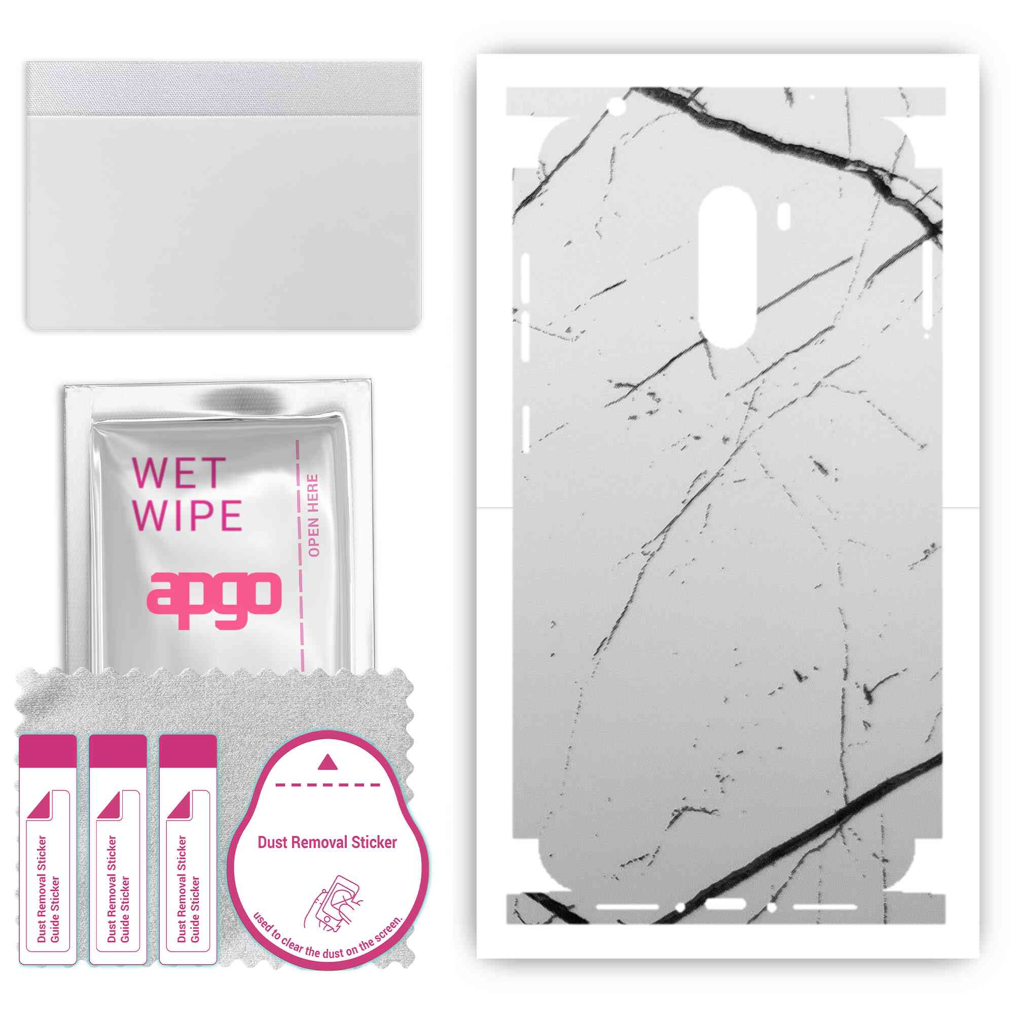 apgo Protective Skin Sticker for the back+sides compatible with Xiaomi Pocophone F1, Full Wrap Film, Foil, Vinyl - Pattern White Marble
apgo Protective Skin Sticker for the back+sides compatible with Xiaomi Pocophone F1, Full Wrap Film, Foil, Vinyl - Pattern White Marble