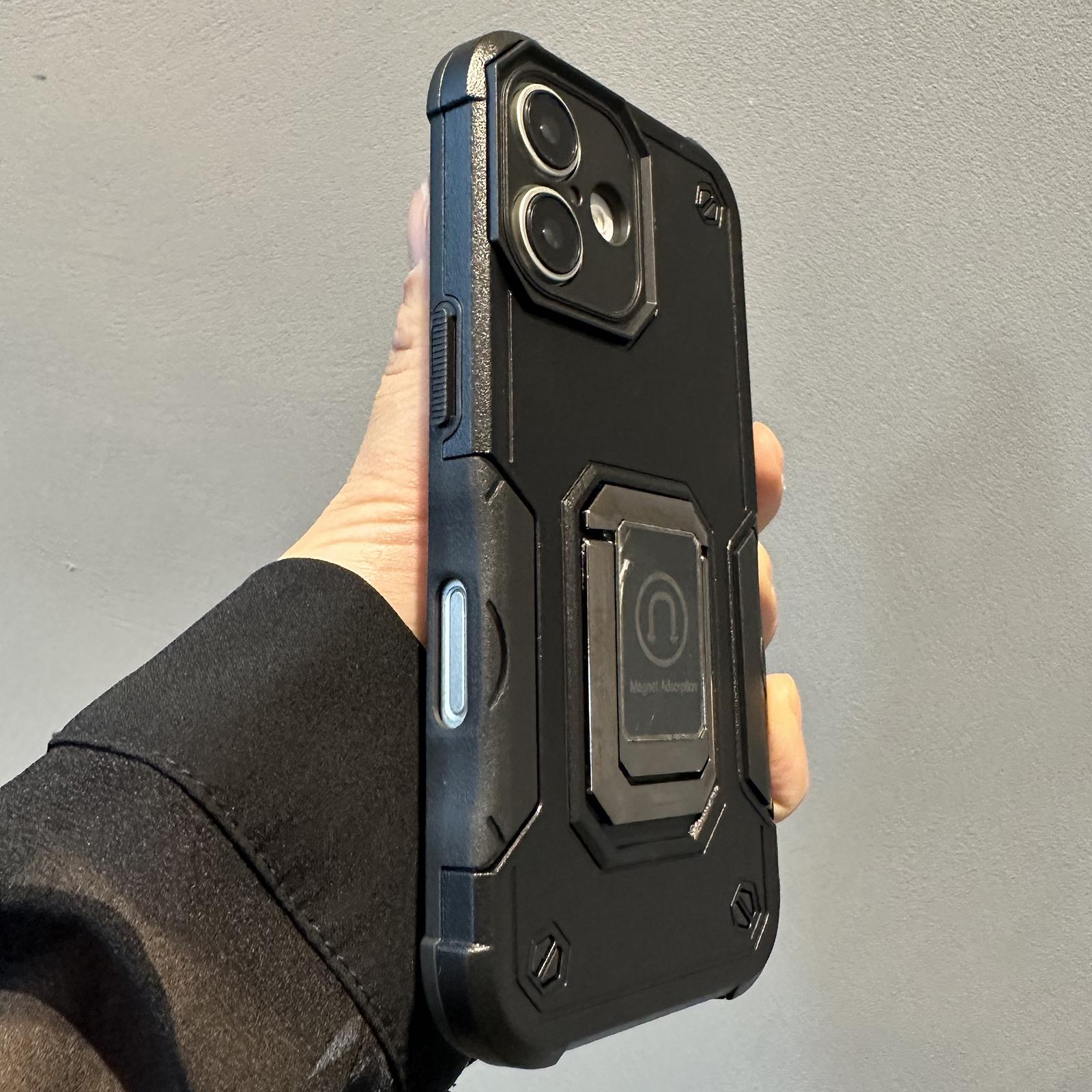 For iPhone 16 Kickstand Case Anti-Drop PC+TPU Phone Cover Black
For iPhone 16 Kickstand Case Anti-Drop PC+TPU Phone Cover Black