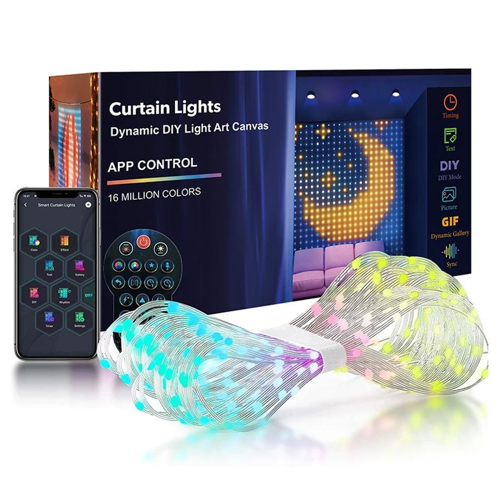 JG-031 3x3m 400 Leds DIY Photo Image LED Curtain Light Decorative Ambiance String Light A
JG-031 3x3m 400 Leds DIY Photo Image LED Curtain Light Decorative Ambiance String Light A