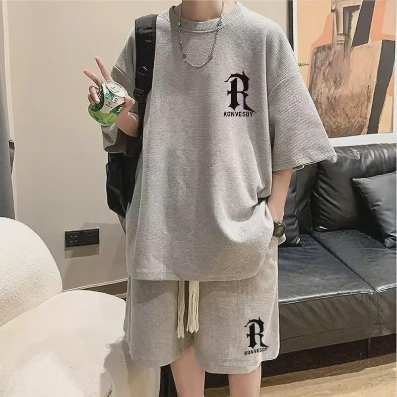 2024 Men s Casual Sports Set: Trendy Short-sleeved T-shirt and Five-point Shorts, Loose-Fit Hong Kong Style Two-piece 3XL чорний
2024 Men s Casual Sports Set: Trendy Short-sleeved T-shirt and Five-point Shorts, Loose-Fit Hong Kong Style Two-piece 3XL чорний