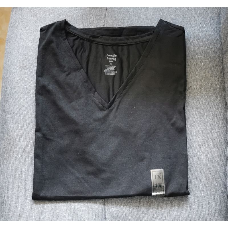 All-Match Long-Sleeved Bottoming Shirt Chubby Girl Minimalist V Neck T-shirt Black M
All-Match Long-Sleeved Bottoming Shirt Chubby Girl Minimalist V Neck T-shirt Black M