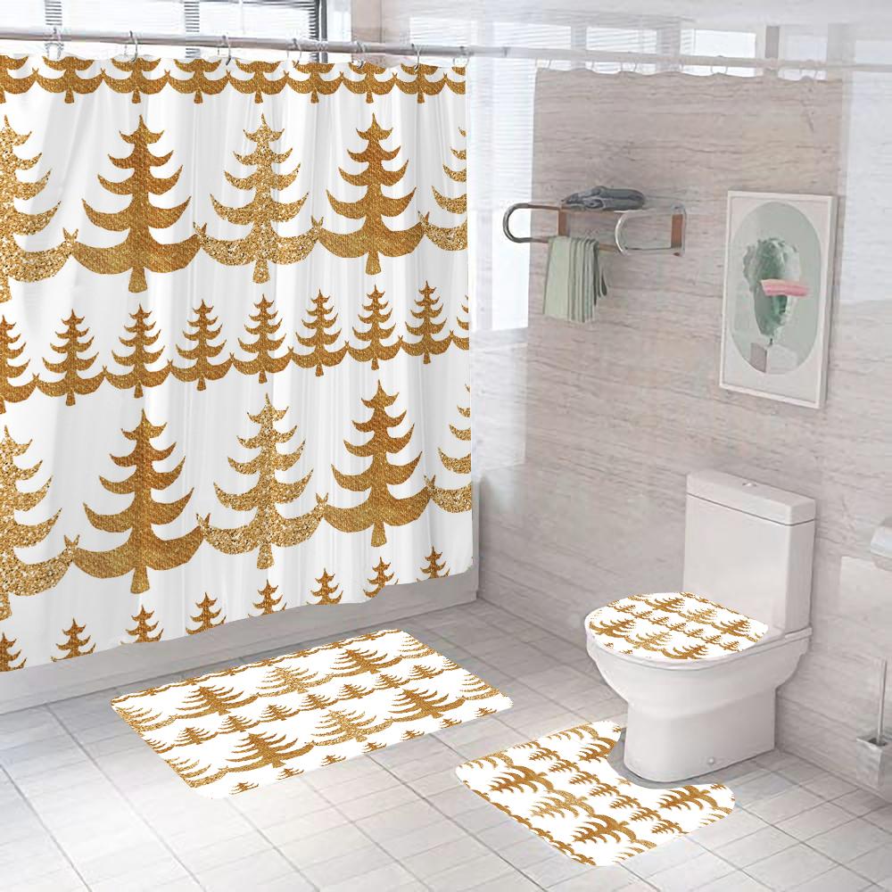 3D Christmas Elk Bathroom Curtain Merry Christmas Shower Curtains Xmas Decor Anti-Slip Carpet Bath Mats Rugs Toilet Lid Cover W60H190(CM)-1 Pcs
3D Christmas Elk Bathroom Curtain Merry Christmas Shower Curtains Xmas Decor Anti-Slip Carpet Bath Mats Rugs Toilet Lid Cover W60H190(CM)-1 Pcs