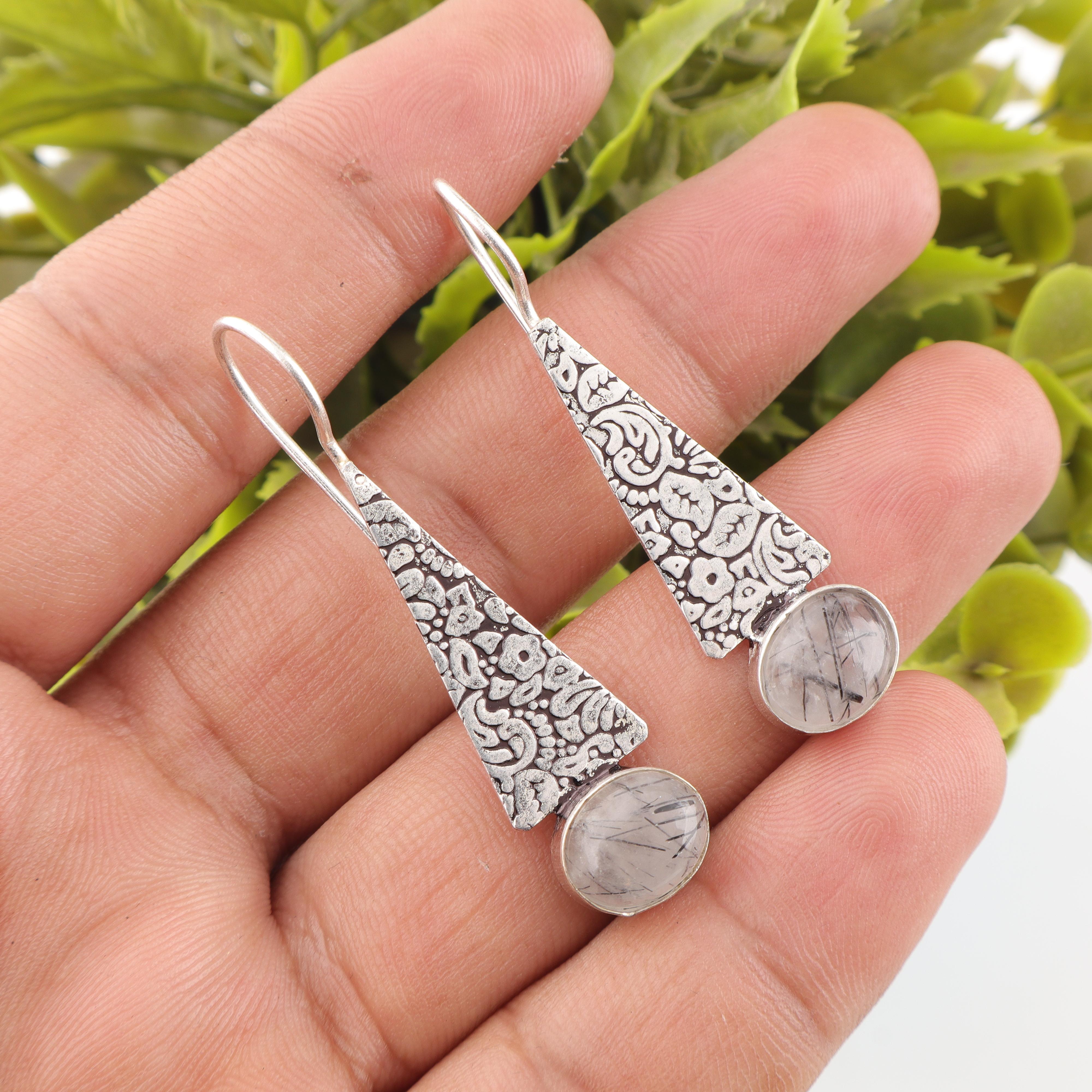 Black Rutile Handmade Silver Earrings, 925 Sterling Silver Designer Earrings, Beautiful Gemstone Earrings Gift For Love 1.9 inches чёрный
Black Rutile Handmade Silver Earrings, 925 Sterling Silver Designer Earrings, Beautiful Gemstone Earrings Gift For Love 1.9 inches чёрный